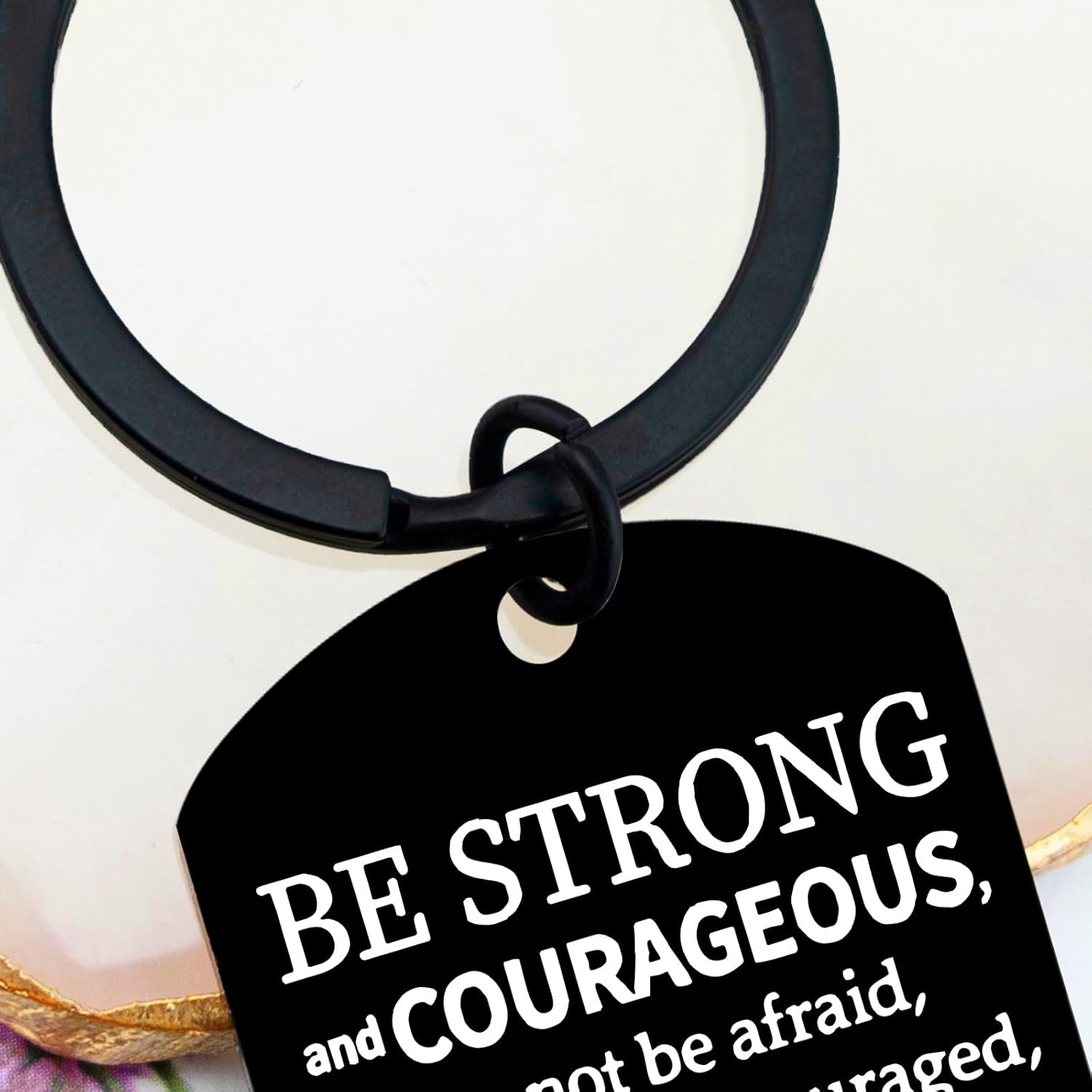 OEHEDOU Christian Dog Tag Chain for Men Teen Boys First Communion Gifts For Boys Baptism Gifts For Male Religious Gift For Men Christian Bible Verse Cross Keychain Jewelry Faith Godly - Image 5