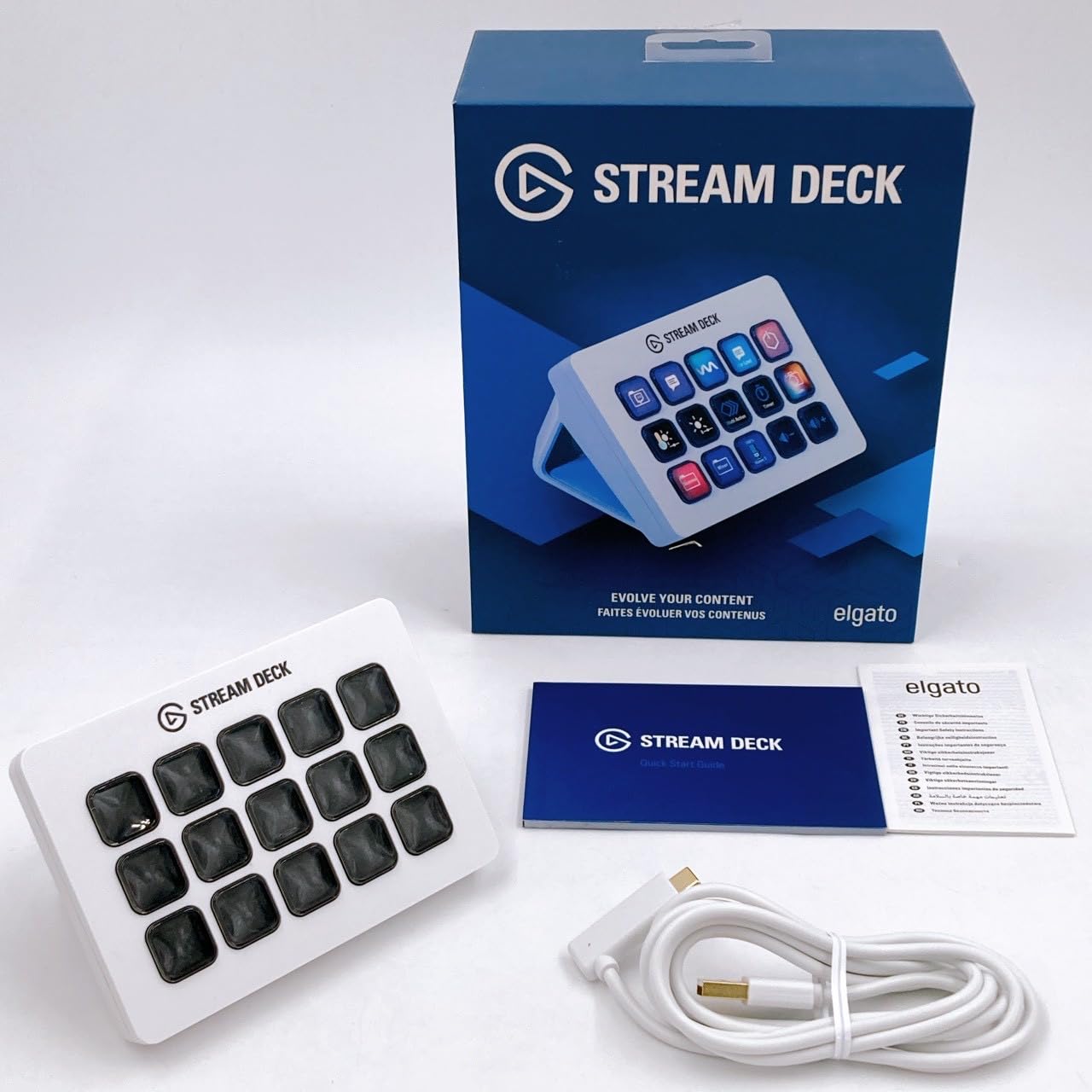 Elgato Stream Deck MK.2 White Elgato Stream Deck MK.2 [15 Key Layout] Controller for Creating Live Contents Publisher Devices OBS/Twitch/YouTube Linked Mac/PC Compatible