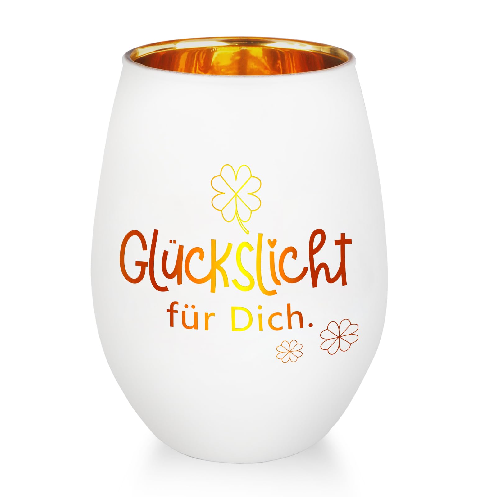 Belillpipi Geschenke für Frauen, Windlicht aus Glas Teelichthalter mit Gravur Glückslicht Geschenke für Geburtstag Frauen Weihnachten