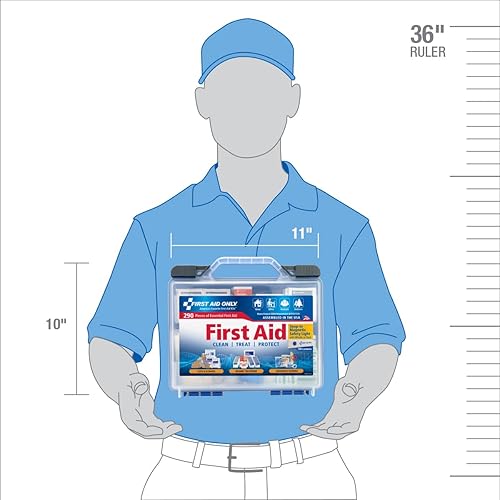 Miniatura 8 de First Aid Only Kit de primeros auxilios multiusos de 290 piezas con luz magnética de seguridad