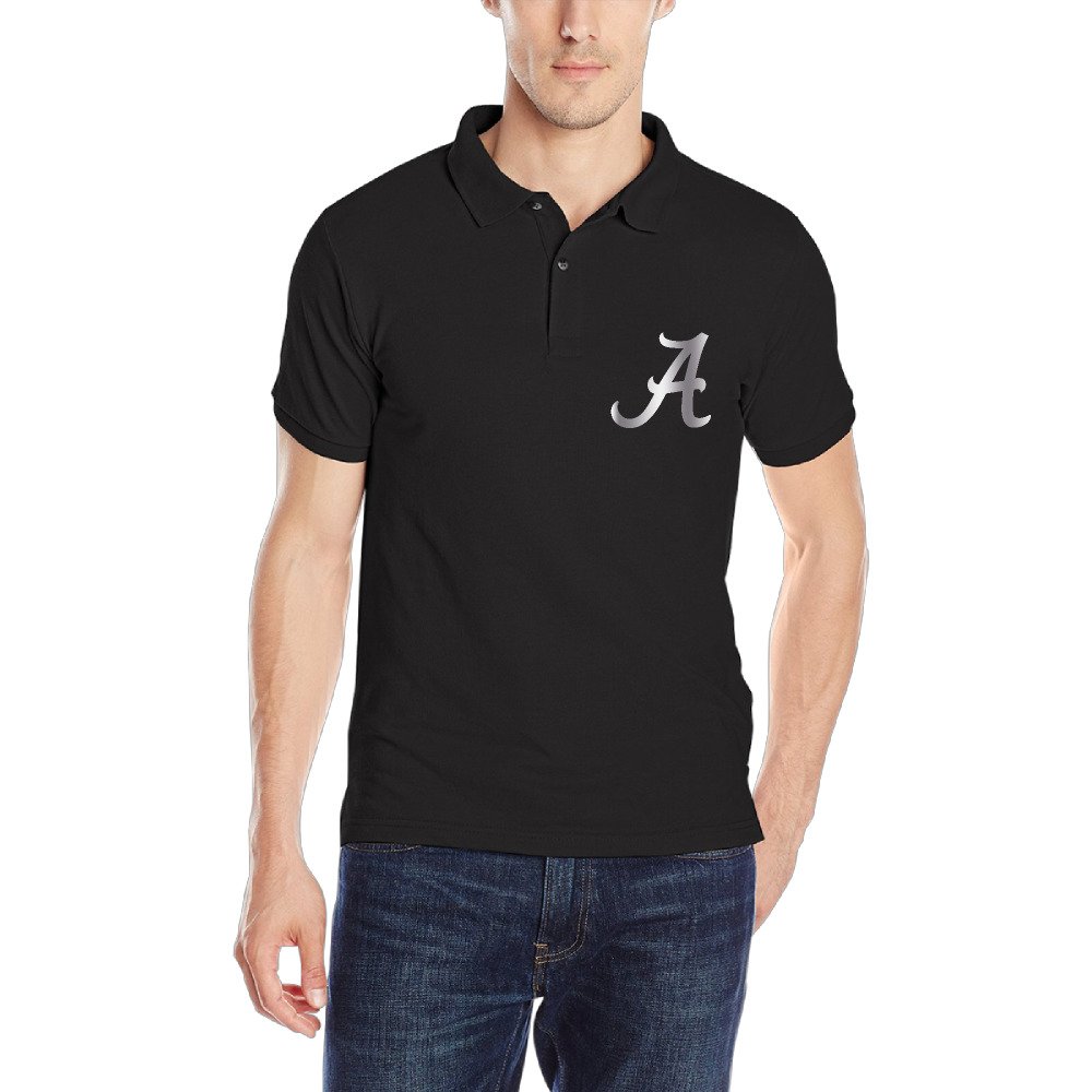 CERMQP Men's Alabama Crimson Tide Platinum Logo Polo Shirt