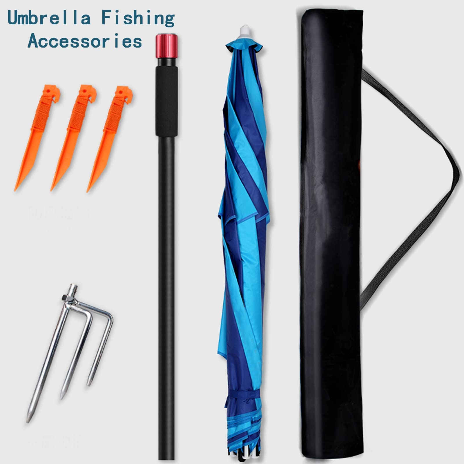 XJBTBA Ombrellone da Esterno/ombrellone da 1 Pezzo, ombrellone da Sole, con 16 Stecche robuste, Rotazione a 360°, Protezione Solare, ombrellone Antipioggia Antivento, per Spiaggia da Giardino,