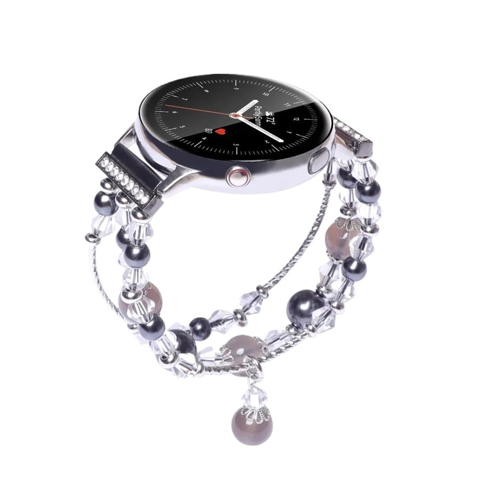 Correa de perlas de 20mm para Galaxy Active 2 de 44mm y 40mm para mujer 8