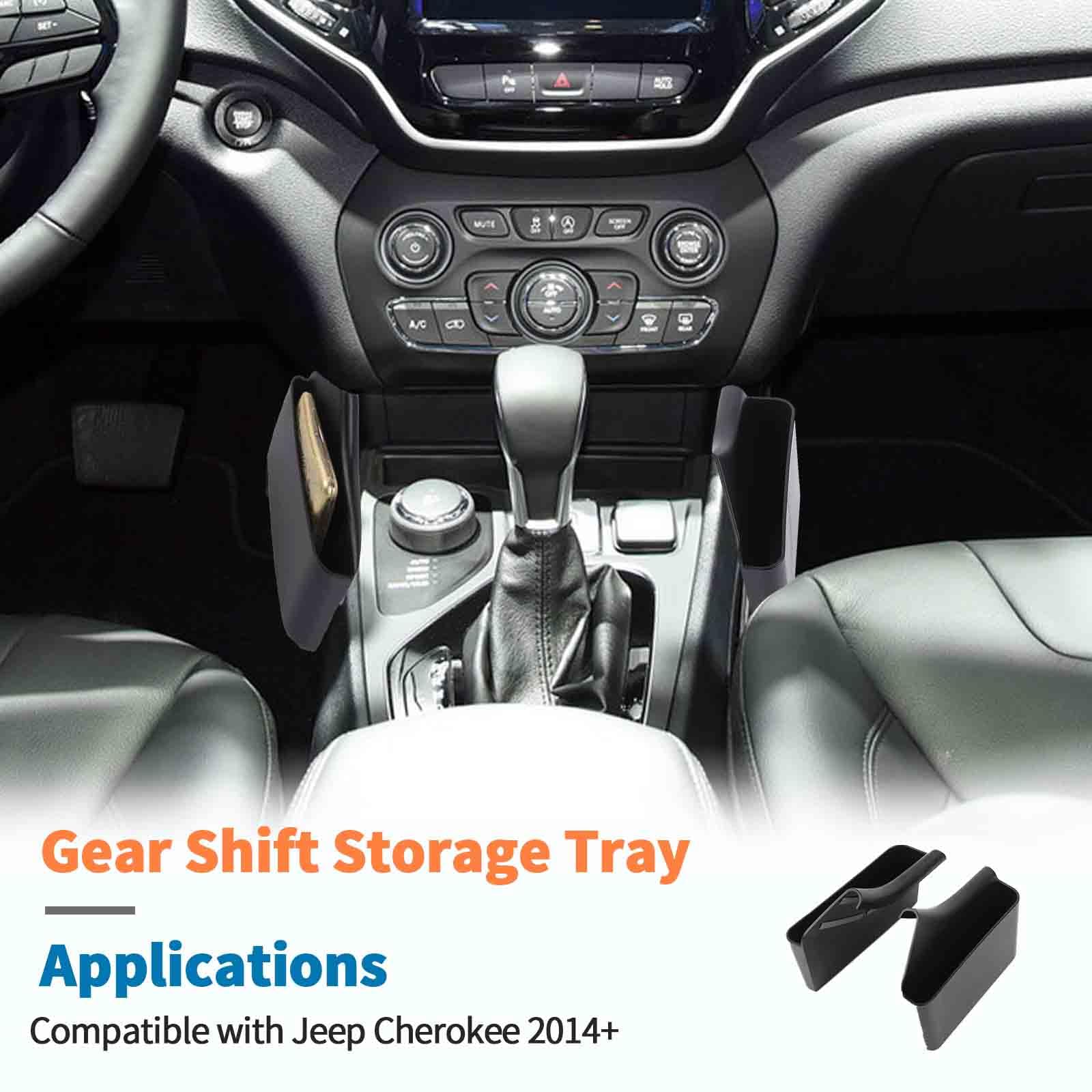 Organisateur De Rangement Central Pour Jeep Cherokee 2014-2017 - Boîte De Console Avec Compartiments Amovibles - 3