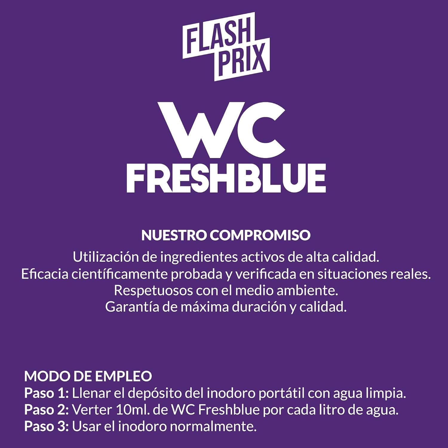 Aditivo para Aguas Negras para Inodoro Portátil WC, Liquido para Depósito de Residuos, Fragancia Cereza Fresh, Líquido Sanitario, 10 Litros