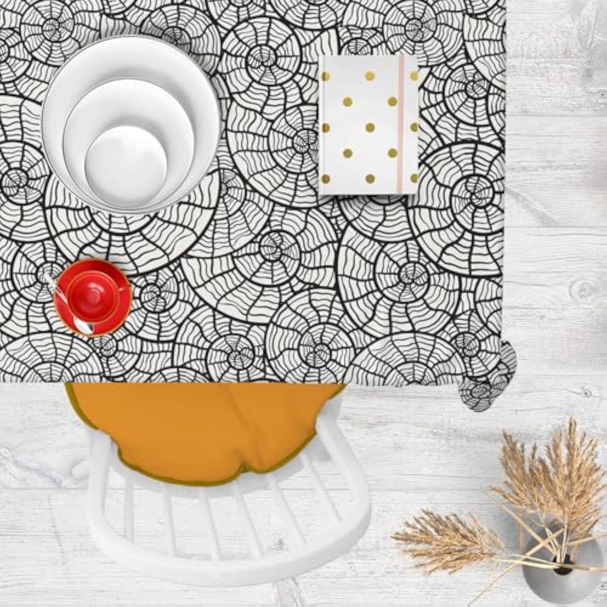 Sea Shells Table Cloth Cover for Dining & Center Table