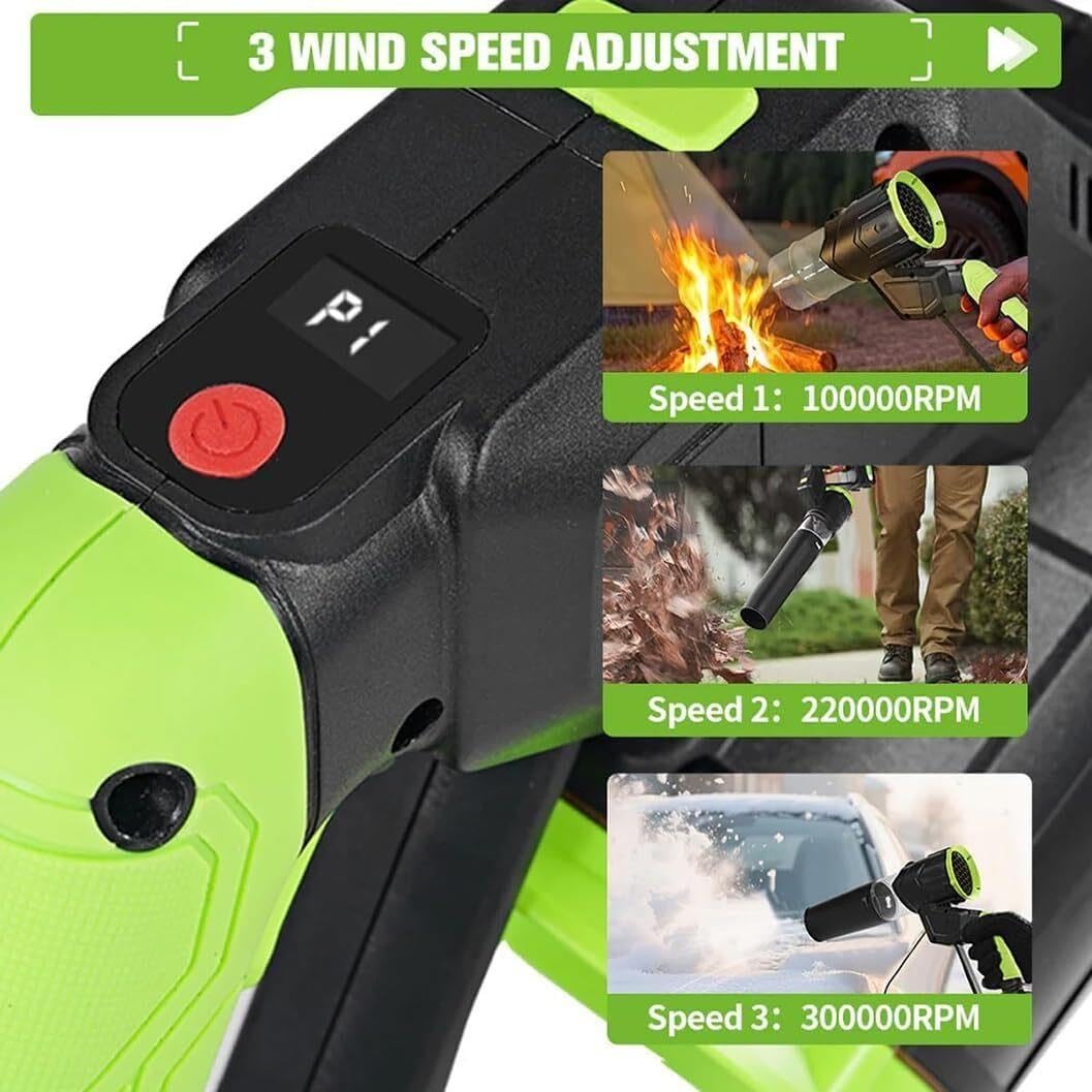 Soplador de Hojas inalámbrico 4000 mAh, soplador de jardín a batería