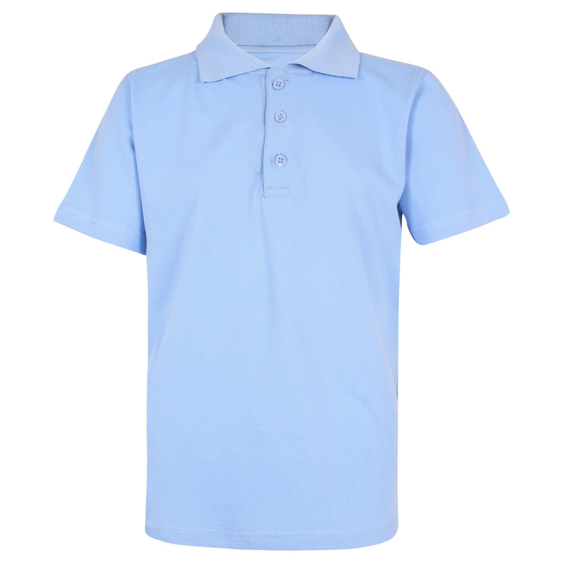A2z 4 Kids Boys Sky Blue Cotton T-Shirt Plain - Pl Polo T Shirt 15-16