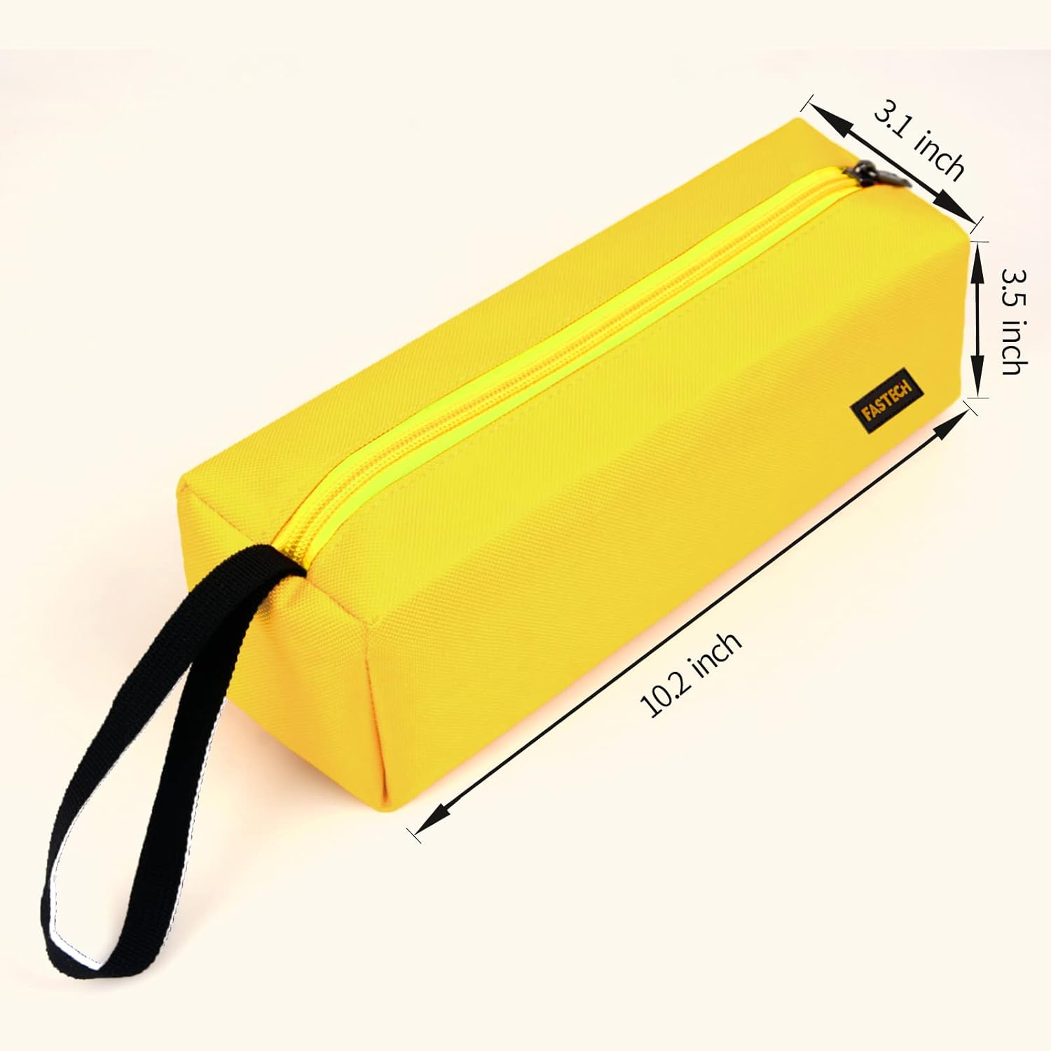 FASTECH 1-Pack Zipper Utility Tool Bag, Small Zipper Bags/Multi-purpose Tool Pouch Tote Bags Storage Organizer for Screwdrivers, Pliers, Nut Drivers Gifts to Men/Women. (Yellow)