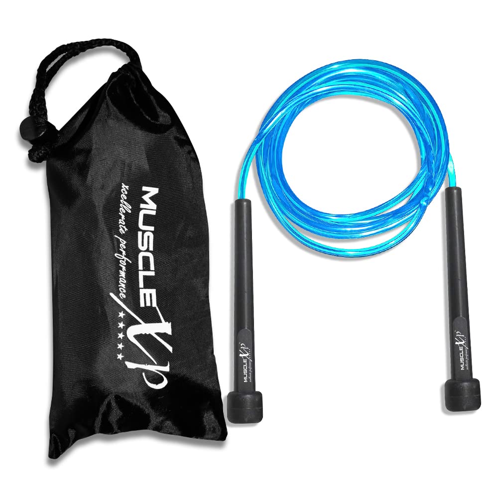 MuscleXP Skipping Rope (Jumping Rope) for Men, Women & Children, Tangle Free Jumping Rope for Kids (Blue/Black)