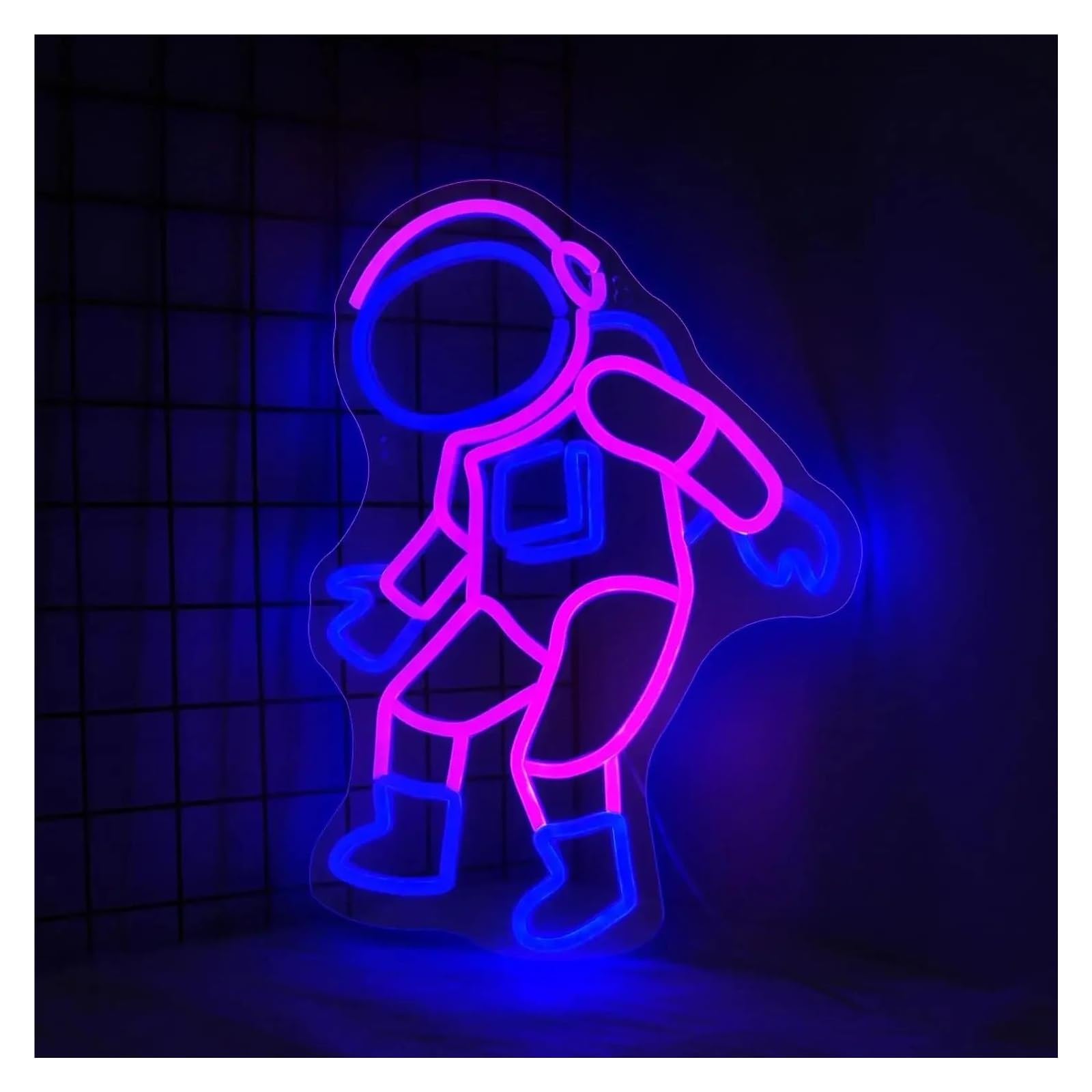 LEMST Signs Lamp Astronaut Neon Sign Neon Light Sign for Party Game Room Home Decoration 30.6x38cm(A)