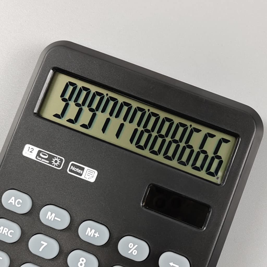 Calcolatrice da Ufficio, Calcolatrice da Tavolo, calcolatrici Tavoletta da Scrittura Solare Estraibile Calcolatrice da Scrittura LCD Doodle Pad Calcolatrice da Tavolo da Disegno Display a 12 Cifre Cal