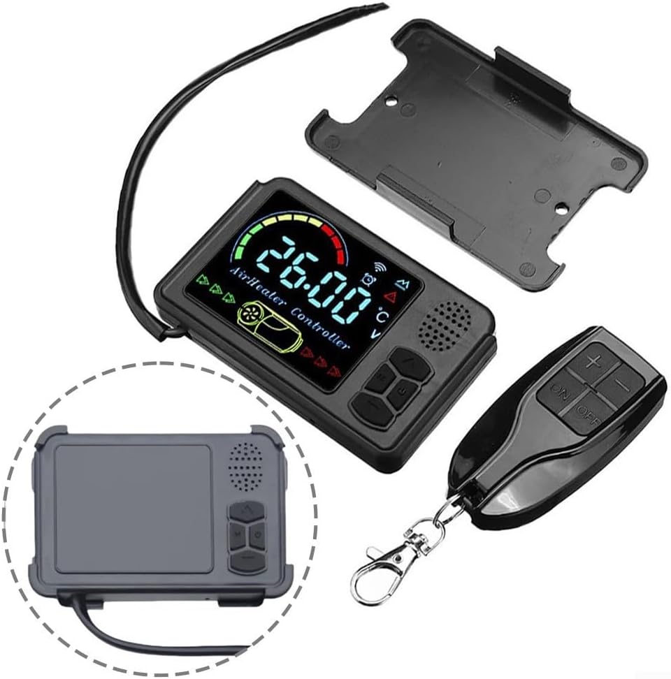 12V 24V Diesel Air Heater Controller 1-5kW Vehicle-Mounted Parking Heater with LCD Display Switch and Remote Control