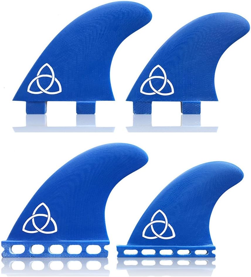 Naked Viking Surf Med/Large Bronn Quad Surfboard Fins (Set of 4) FCS & Futures