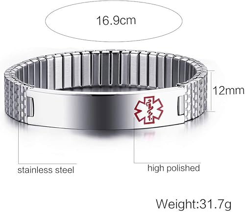 Miniatura 2 de VNOX Pulsera elástica de acero inoxidable chapado en oro negroplataoro para mujer y niña