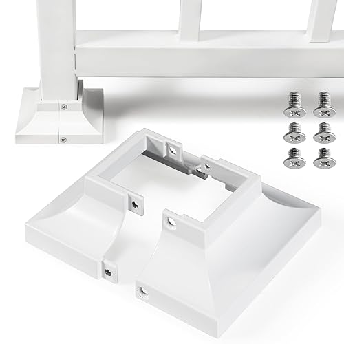 Miniatura 11 de 1 pieza Base de poste de cubierta de 2,5 cm de aluminio, falda de poste, pasamanos, escalera, base de barandilla de terraza y porche (negro)