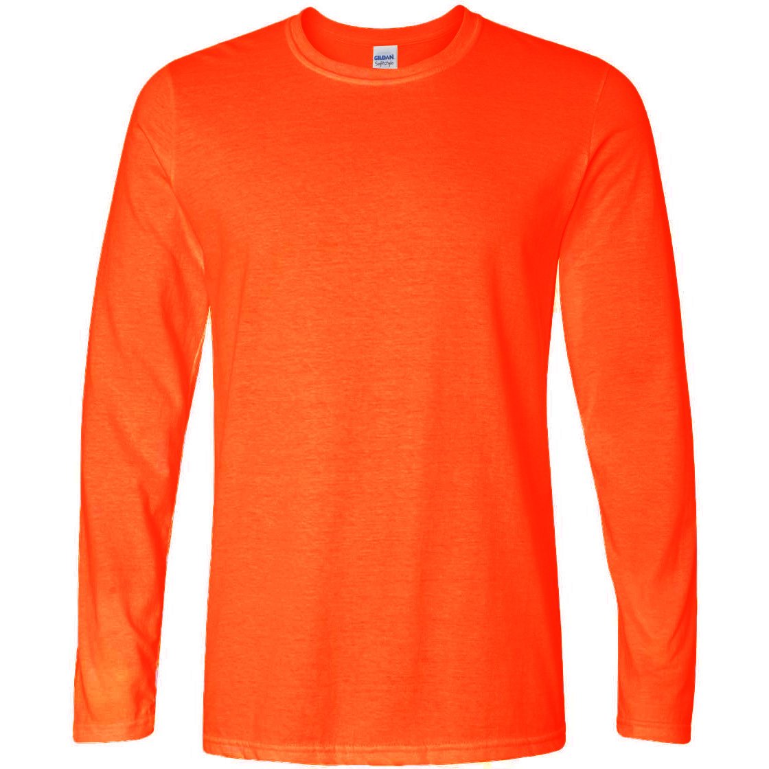 Gildan Men's Orange Soft Style L/Sleeve T-Shirt, Large