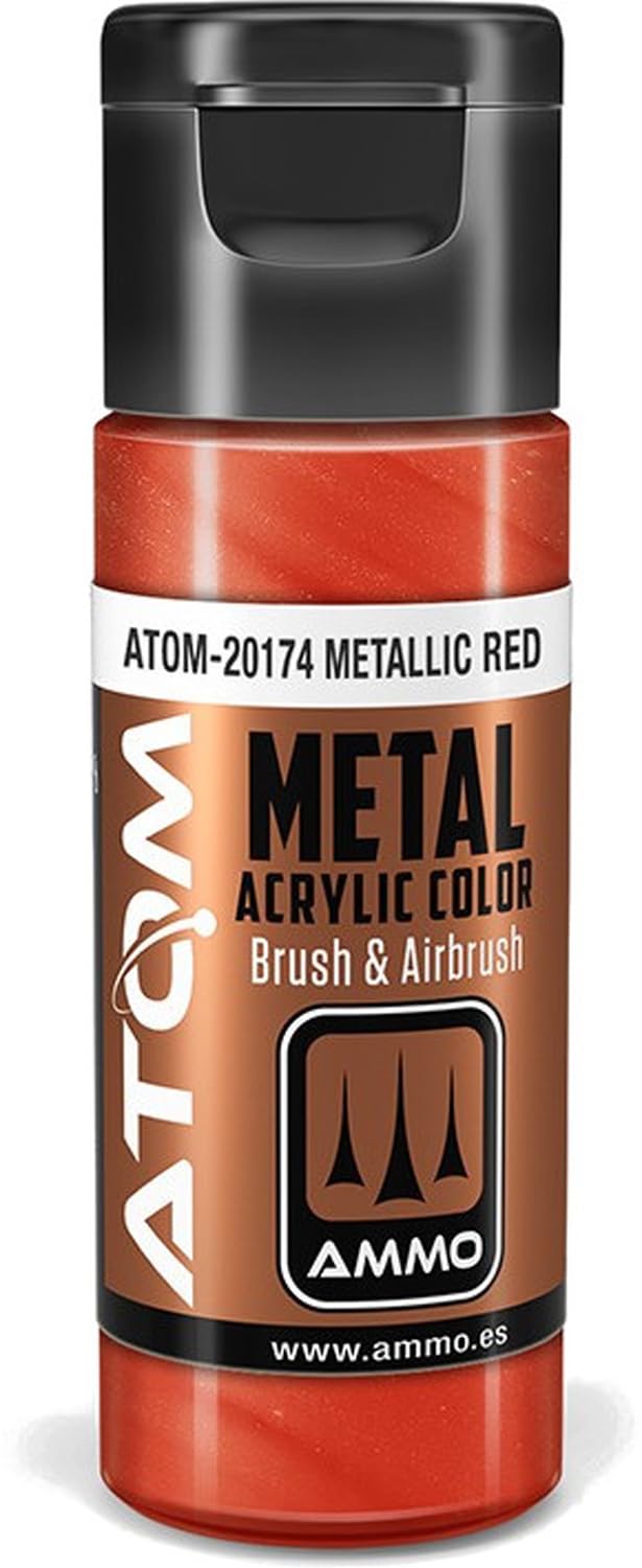 Ammo MIG ATOM-20174 - ATOM Metallic Red 20Ml - New