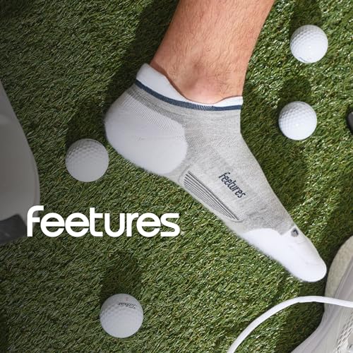 Image of Feetures Elite Golf Max Cushion Tab Ankle Socks - Sport Sock with Targeted Compression