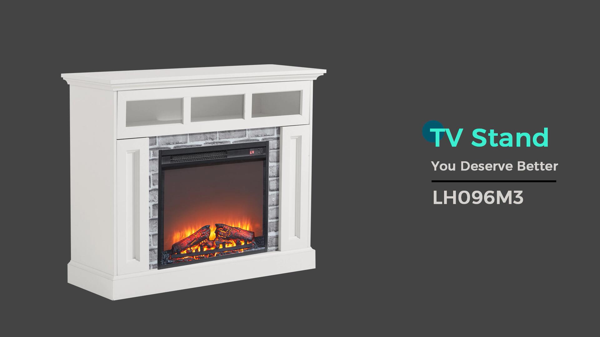 Amazon.com: LINSY HOME Electric Fireplace Mantel, LED Faux