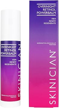 SKINICIAN دائم الشباب بين عشية وضحاها الريتينول Powerbalm - مكافحة الشيخوخة الريتينويد مصل الوجه - مرطب الببتيد للحد من الخطوط الدقيقة & تصبغ الجلد - مساء العناية بالبشرة - نباتي & القسوة الحرة 50 مل