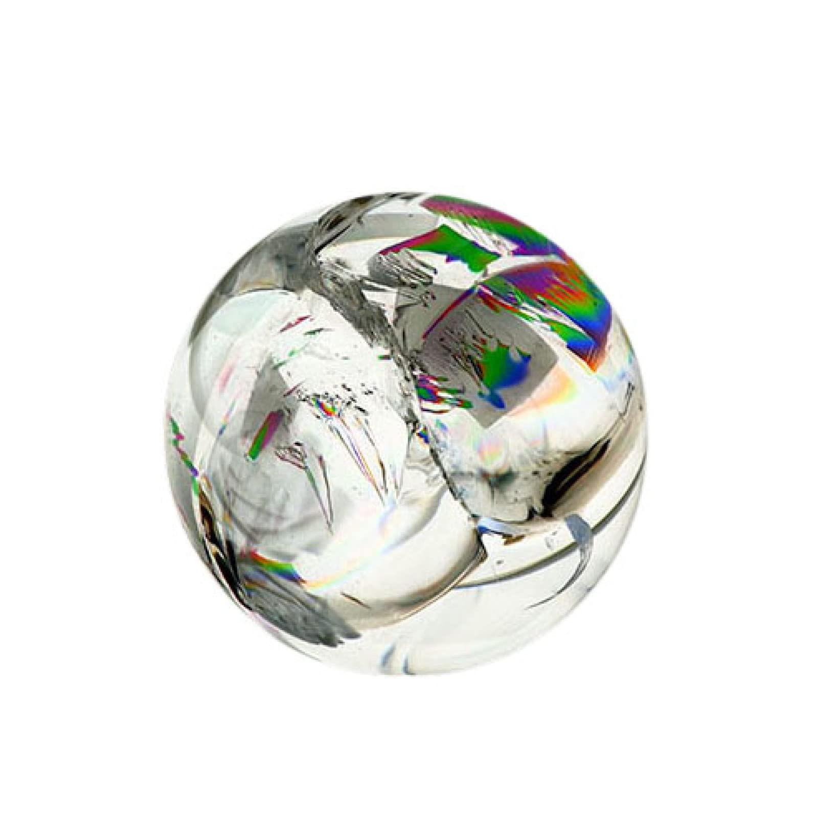 SnamicE Natural crystal rough 1pc Natural Transparent Crystal Ball Ornaments Polishing Stone Sphere Statue Home Office Decoration,Clear-1pc
