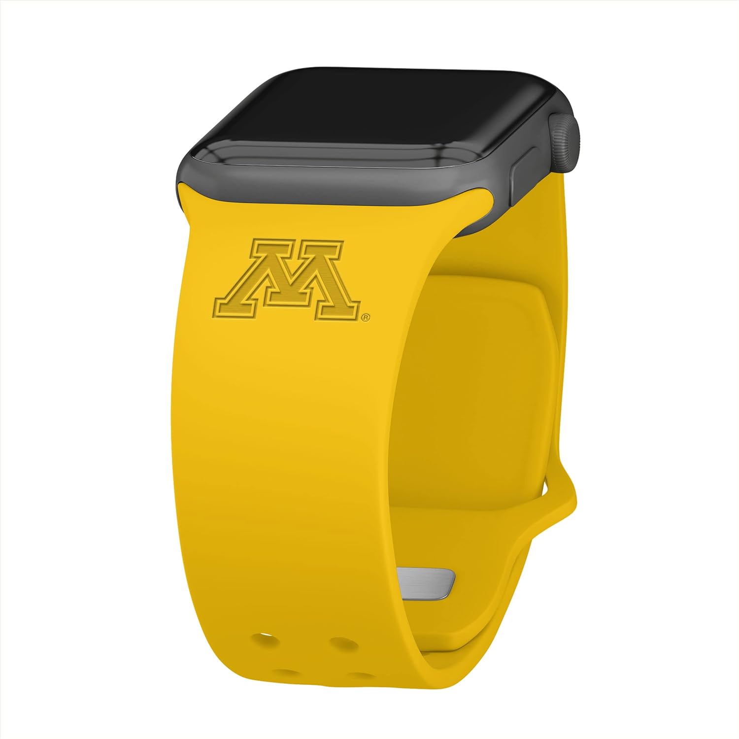 AFFINITY BANDS Minnesota Golden Gophers Engraved Silicone Combo Package Compatible with Apple Watch and AirPods Gen 1 & 2 (42/44/45/49mm (46mm Series 11) Yellow)