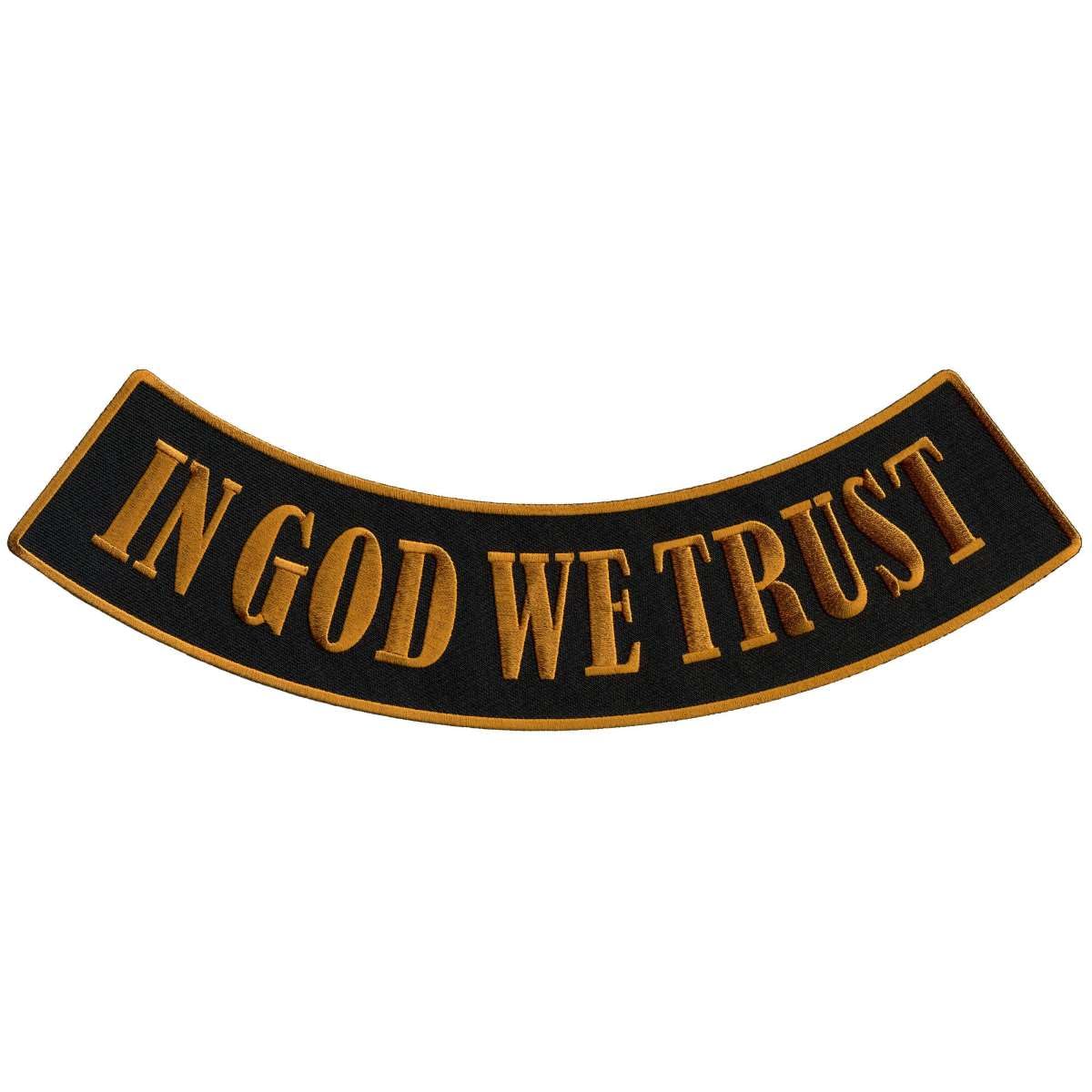 Hot Leathers In God We Trust 12” X 3” Bottom Rocker Patch PPM5135-12 Width x 3 Height Inches