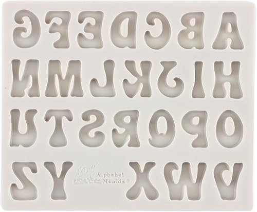 Miniatura 5 de Moldes de letras cubiertas de chocolate, fresas de silicona en mayúsculas y minúsculas con números alfabéticos para decoración de pasteles,