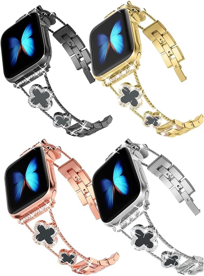 Compatible with Metal Gold IWatch Bands for Women 38/40/41 mm 42/44/45/49 mm, Gold Chain iWatch Bands for Ultra SE Series 9 8 7 6 5 4 3 2 1 Bracelet Sport Band