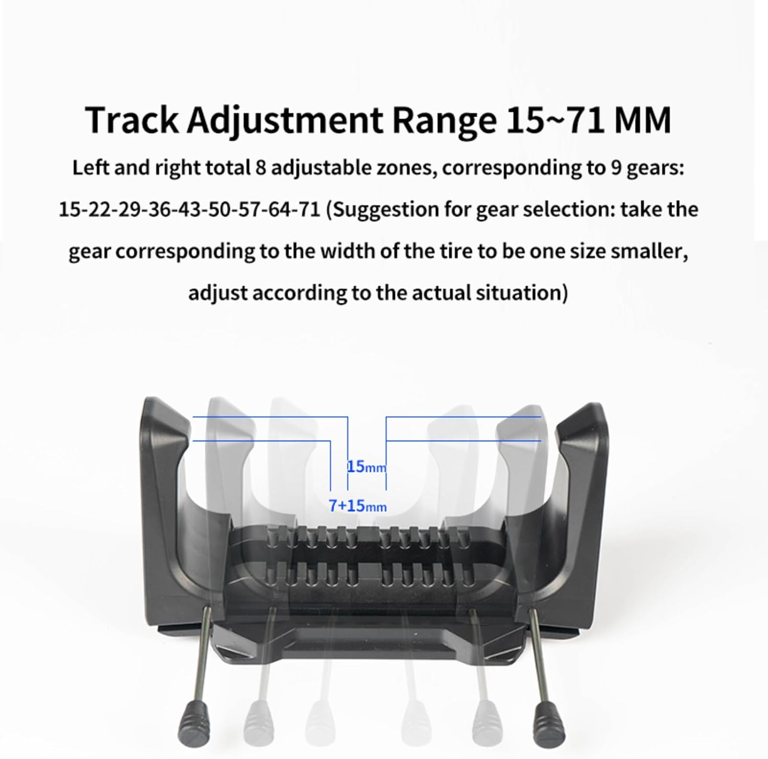 Bike Rack Stand, Black, Adjustable Wall Mount Hanger
