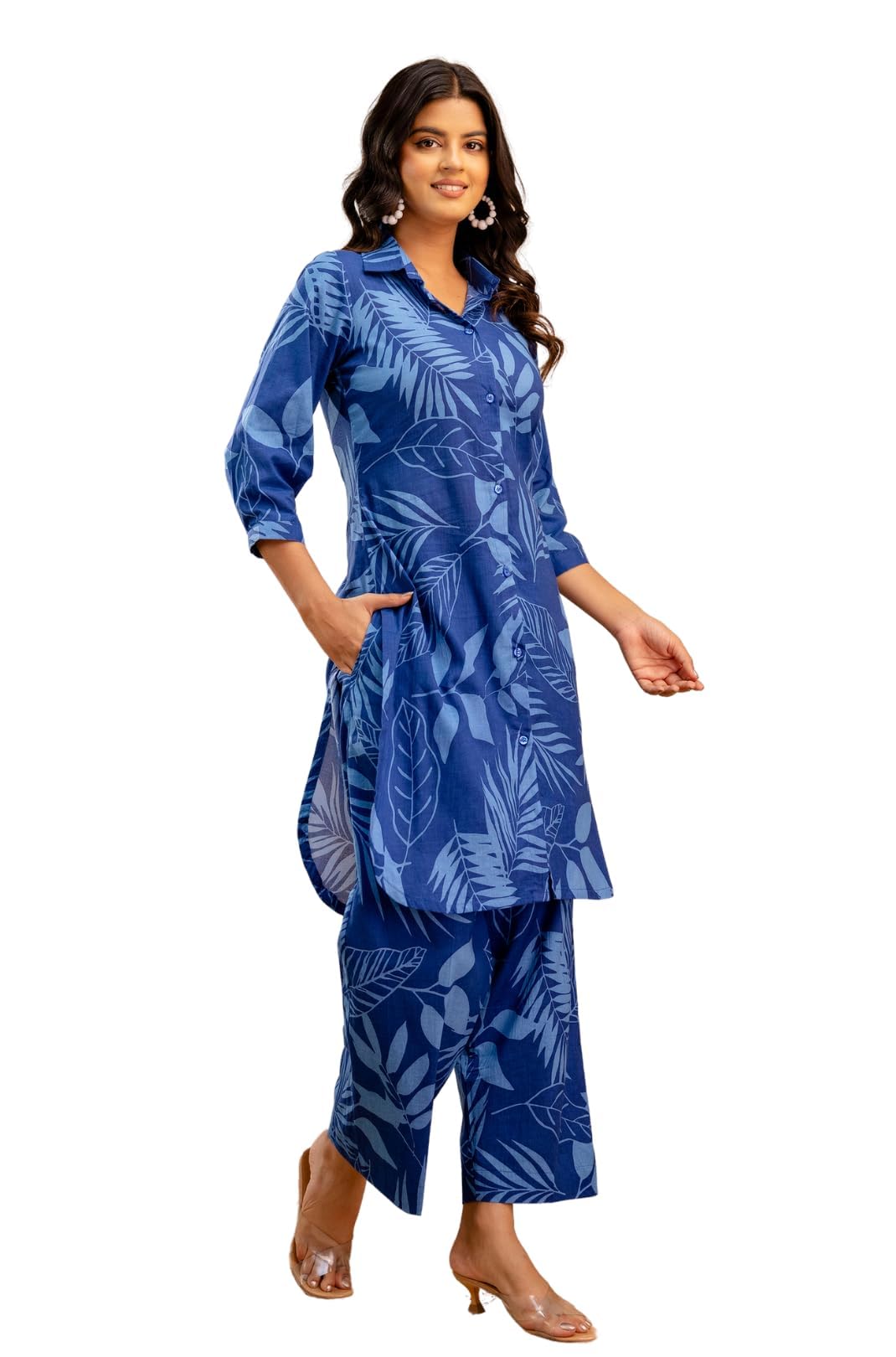 label adrija Floral Printed Co-Ord Set Kurta Pant Set for Women-picture-18