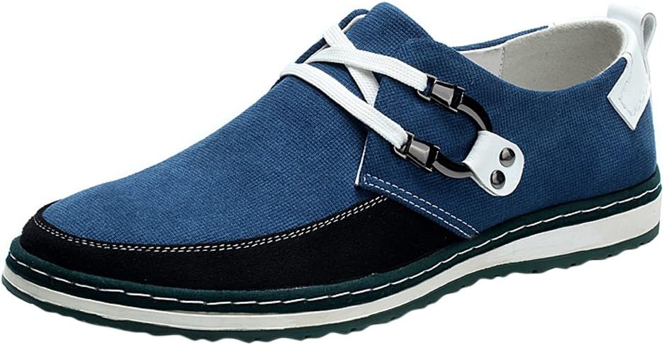 Mulinsen Christmas Men White Buckle Unique Back Heel Breathable Fasion Sneakers(8D(M)US,dark blue)