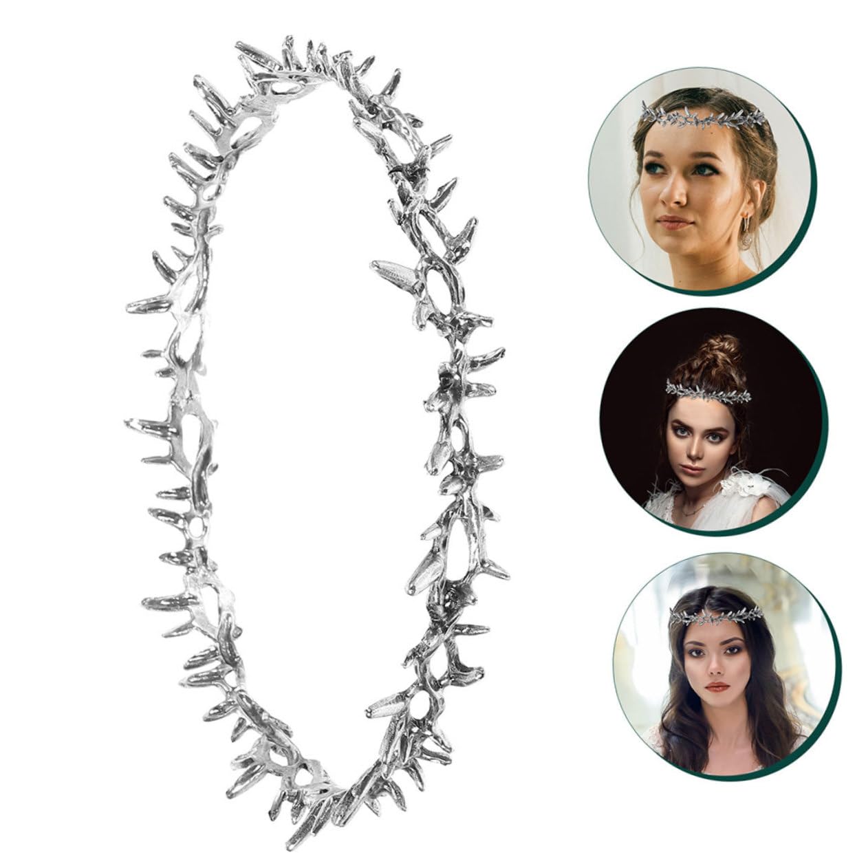 Homoyoyo 2piezas Tocados de Boda Diadema Barroca de Metal para Novia Accesorios de Pelo para Fiesta y Ceremonia de Boda Decoración de Cabello para Mujer y Niña