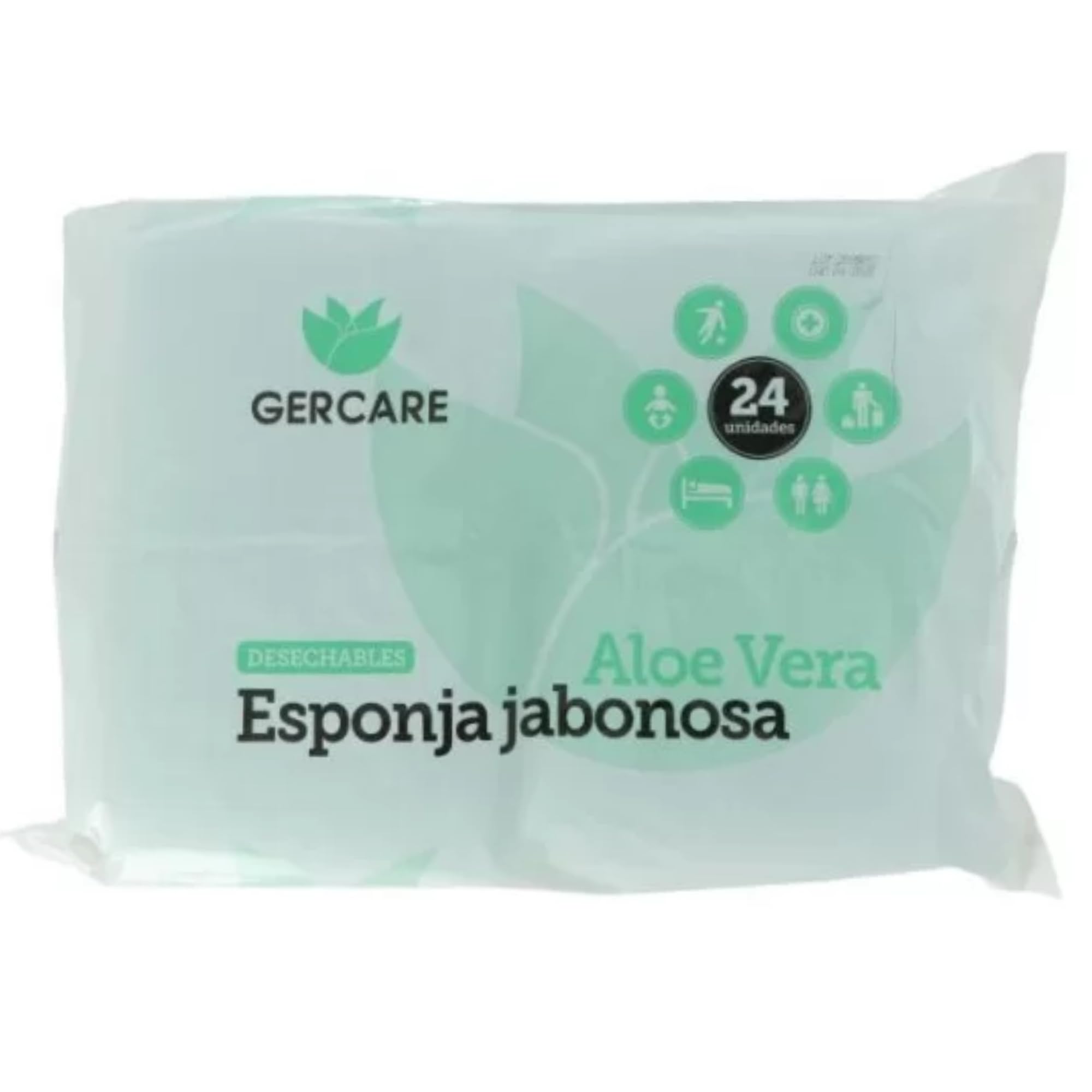 Esponjas Jabonosas Desechables Bebés Niños Adultos Pacientes Encamados. Esponjas Jabonosas Aloe Vera. Limpieza e Hidratación Efectiva. (25 paquetes (paquetes de 24 unidades))