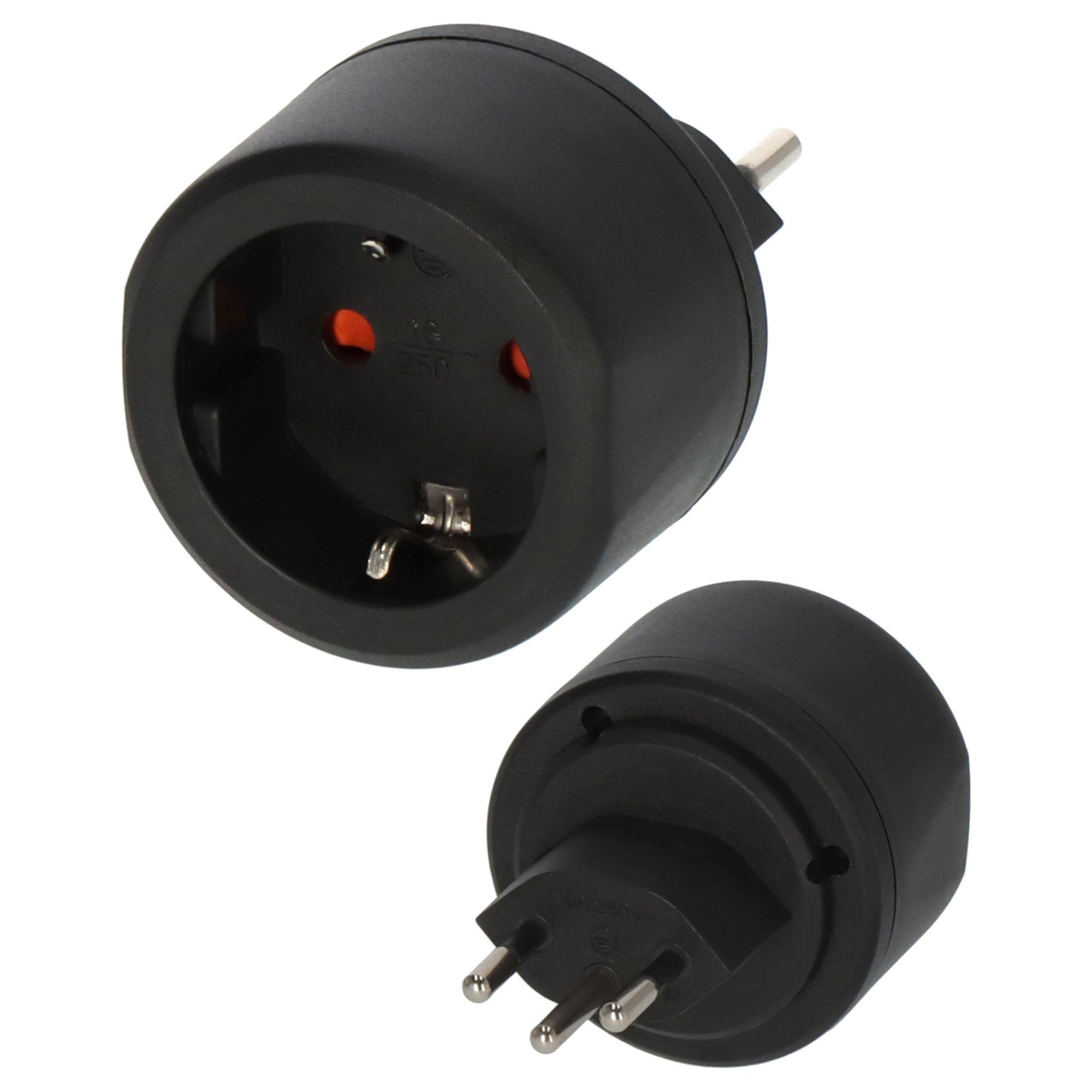 Brennenstuhl wtyczka podróżna/adapter podróżny (adapter gniazda podróżnego do podłączania urządzeń elektrycznych z systemem wtyczek z uziemieniem w krajach ze szwajcarskim systemem wtyczek) czarny