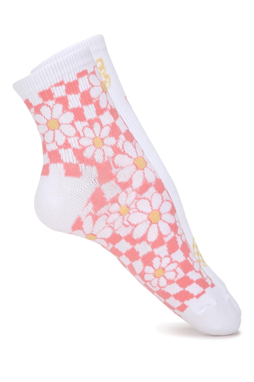 american eagle Women White Checkered Flower Boyfriend Sock 2-Pack-picture-10
