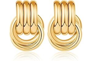 Chunky Gold Knot Earrings: Elevate Your Style with Une Douce Rings