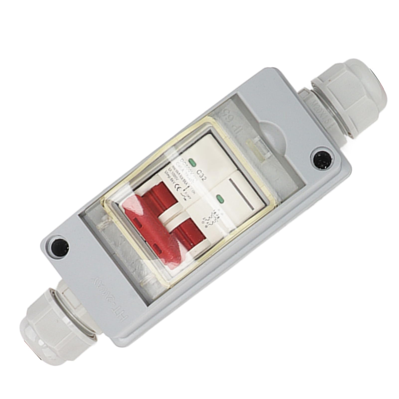Interrupteur de Déconnexion de Panneau Solaire, Disjoncteur Miniature de Courant Continu, Commutation avec Boîtier de Distribution étanche IP65 pour Photovoltaïques (Sans câble)