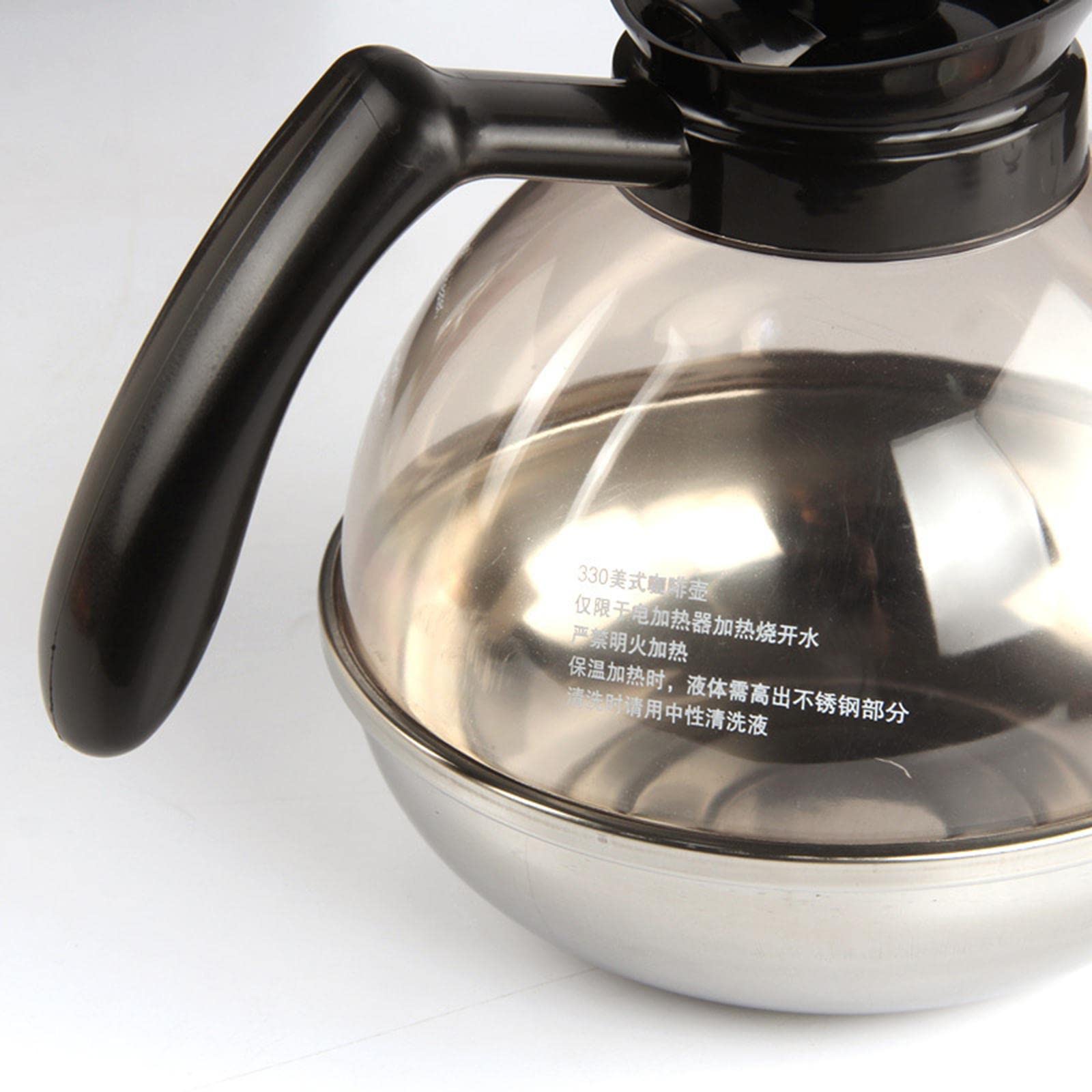 Milageto Kaffeekanne Tragbare Filterkaffeemaschine Semi Automatische Kaffeebereiter Handkaffeemaschine Kaffeezubehör mit Edelstahlgehäuse für Camping Reisen