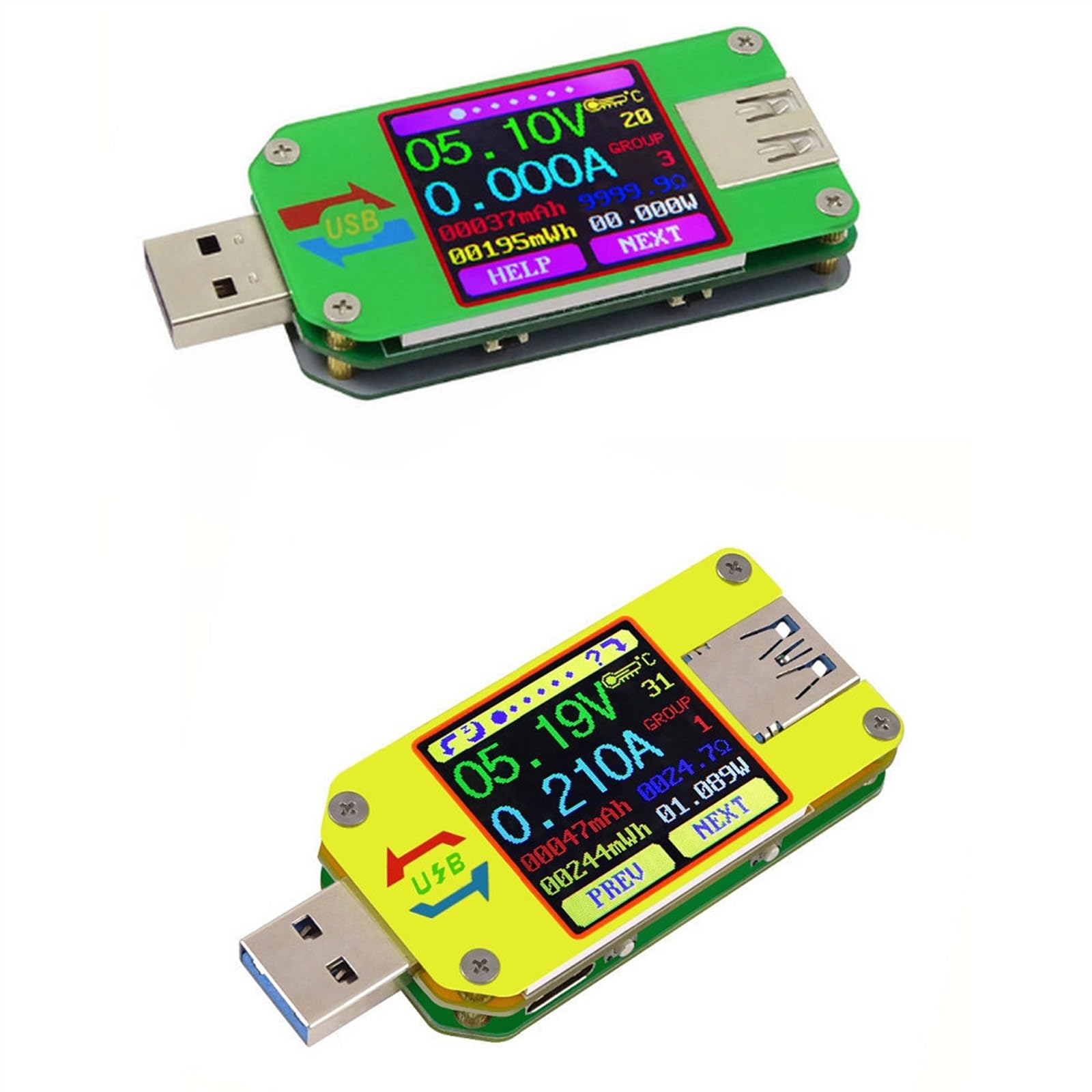 OGQNPJJCJ UM24/UM24C/UM34/UM34C for APP USB 3.0 Tester Digital DC Voltmeter Ammeter Voltage Electric Current Sensor Amperemeter(UM24C)