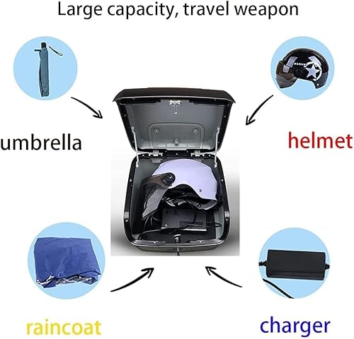 Miniatura 4 de Funda superior para motocicleta, caja trasera para motocicleta, maletero, motocicleta, scooter, caja de equipaje de cola, funda de almacenamiento