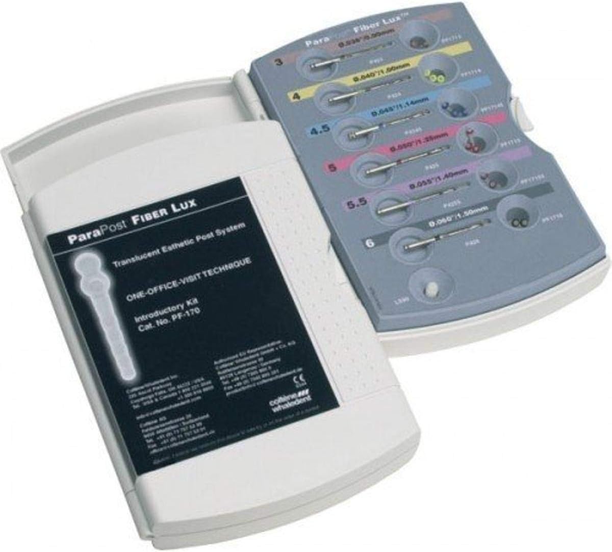 Whaledent PF170 ParaPost Fiber Lux Translucent Fiber Posts System Introductory Kit