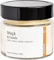 MINERVA - Vela Aromatica Perfumada Aromatizada Aroma de Maça e Canela - 150g