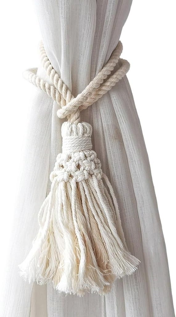 HKGFAYO 風綿ロープ手作り織カーテンドアカーテン結合ストラップホームステイ装飾カーテン