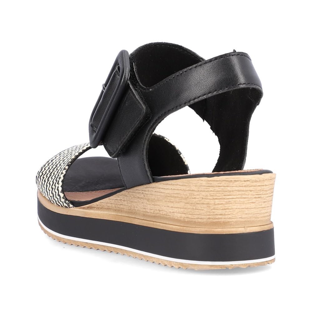 Remonte D6453 - Sandały klinowe. Kobiety