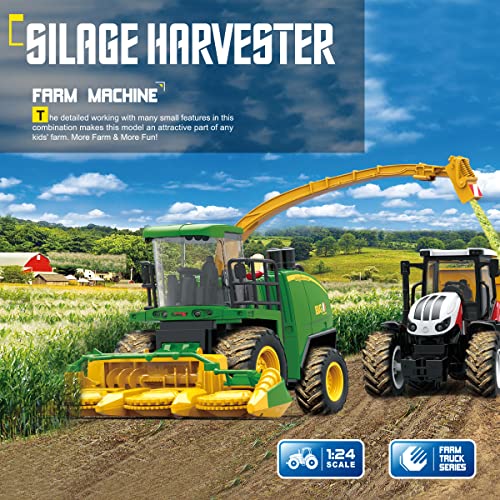 fisca Ferngesteuerter Bauernhof Mähdrescher, RC Harvester Traktor, 2,4-GHz Erntetraktor Bauernhof Fahrzeug Spielzeug mit… – Bild 6