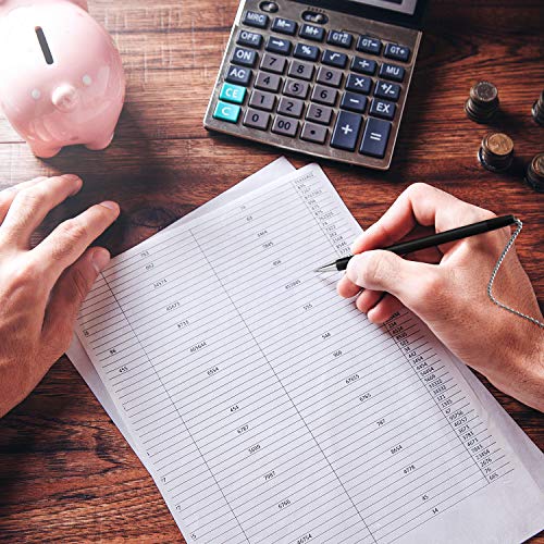 Outus 6 Pieces Reception Secure Pen With Counter Security Pen Chain And Pen Holder Adhesive, Black Ink #TOP3