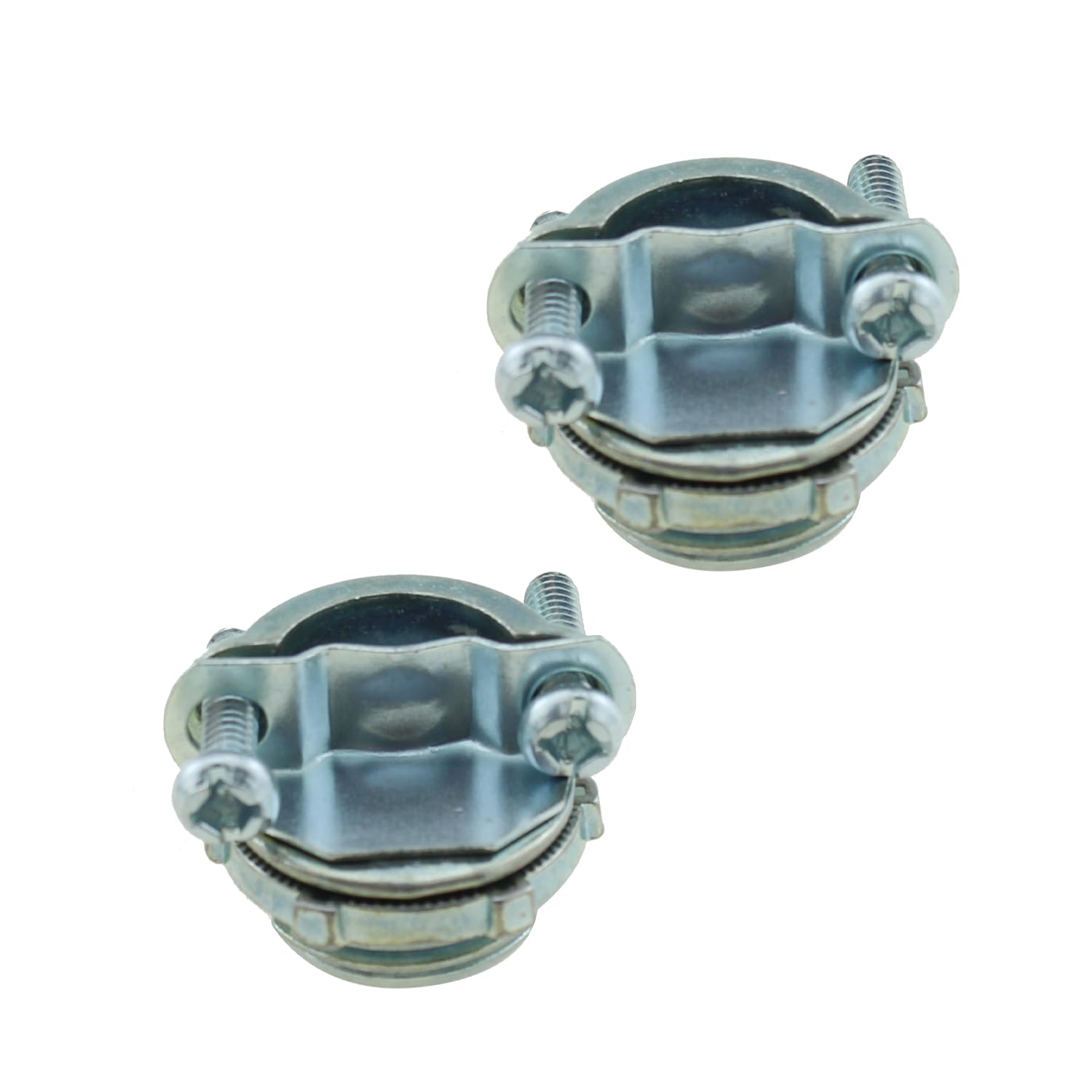SQXBK 4PCS 1/2 Inch Silver Zinc Alloy Cable Clamp Cable Connector Accessories for Electrical Equipment Connection