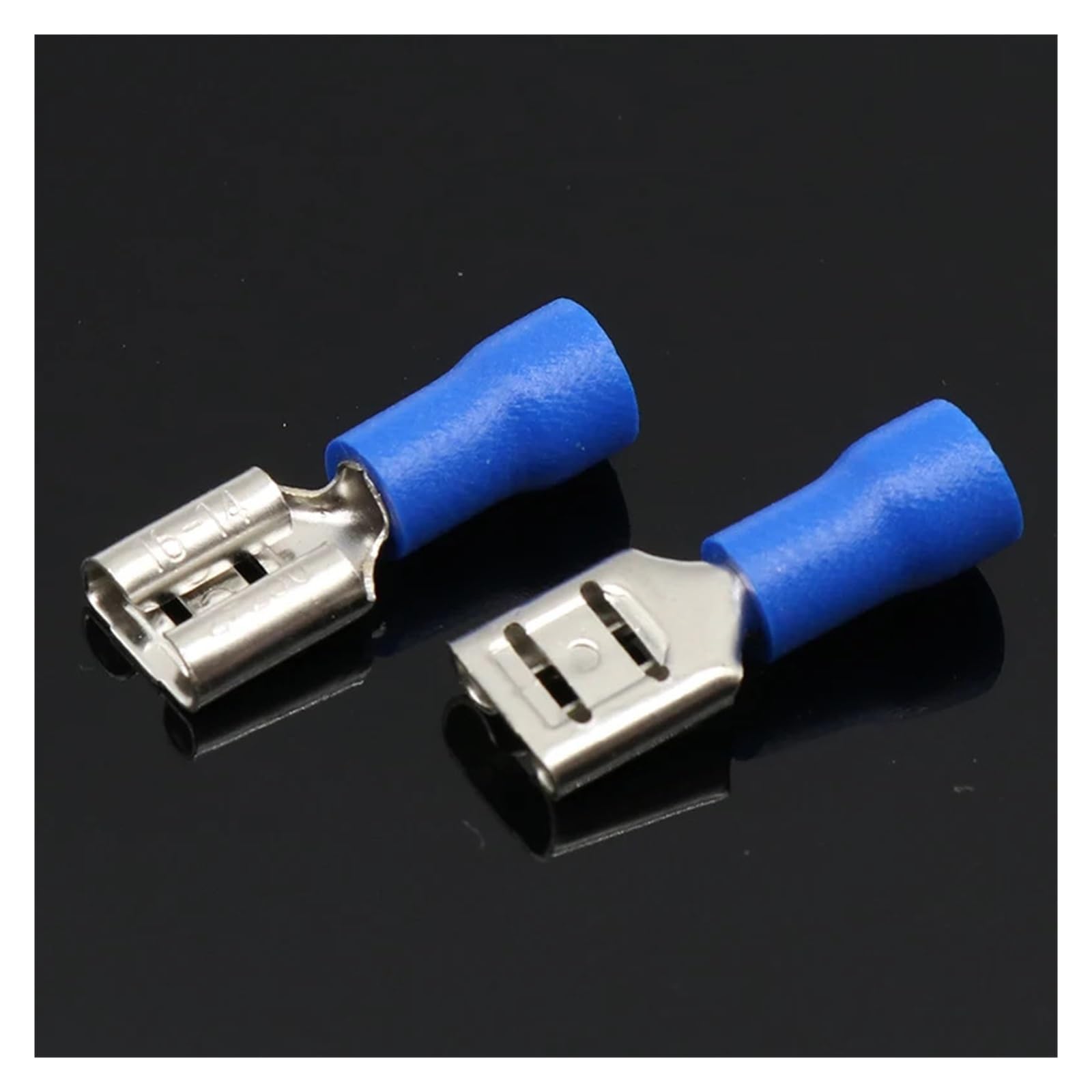 QMKADFQXF FDD2-250 Female Insulated Electrical Crimp Terminal for 1.5-2.5mm2 Connectors Cable Wire Connector 100PCS/Pack FDD2.5-250 FDD